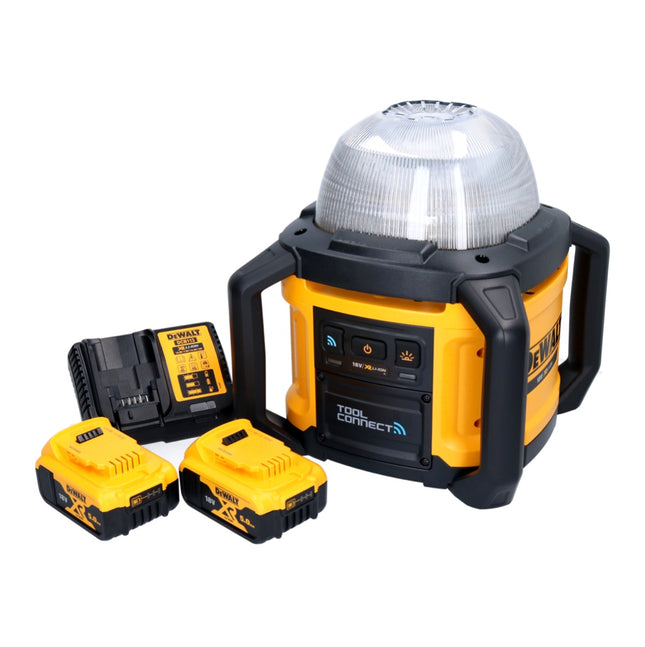 DeWalt DCL 074 P2 Rechargeable construction site floodlight 18 V 5000 lm 4000 Kelvin + 2x rechargeable battery 5.0 Ah + charger