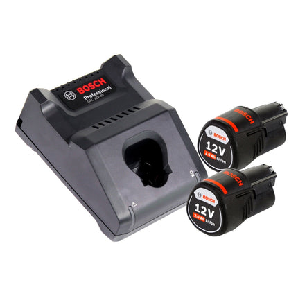 Bosch GOP 12V-28 Professional Découpeur-ponceur sans fil Starlock Brushless + 2x Batteries 2,0 Ah + Chargeur