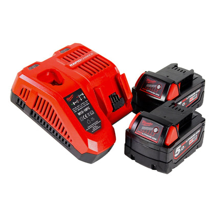 Fresadora sin cable Milwaukee M18 FTR-502X 18 V sin escobillas + 2x batería 5.0 Ah + cargador + módulos de fresadora + caja HD
