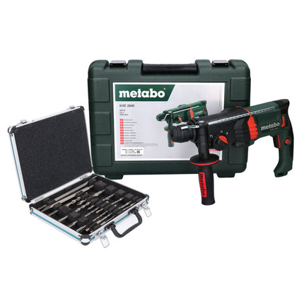 Martillo combinado Metabo KHE 2645 850 W 2,9 J SDS plus + juego de brocas y cinceles de 13 piezas + maletín