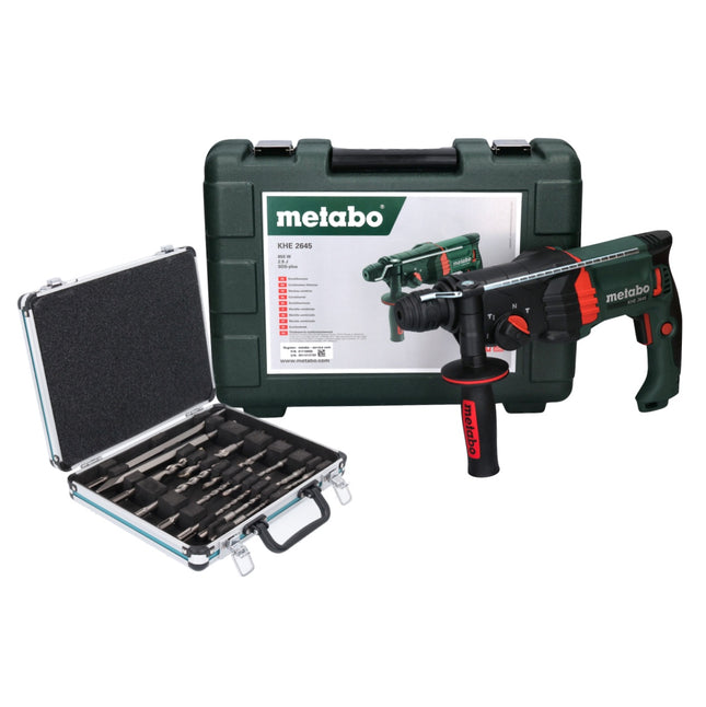 Metabo KHE 2645 Combination Hammer 850 W 2,9 J SDS plus + Case + Set of 13 drills and chisels