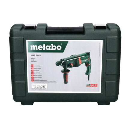 Martillo combinado Metabo KHE 2645 850 W 2,9 J SDS plus + juego de brocas y cinceles de 13 piezas + maletín