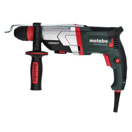 Metabo KHE 2660 Quick Marteau combiné 850 W 3 J SDS plus + Set de 13 forets et burins + Coffret metaBOX