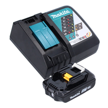 Makita DHG 180 RA1J pistola ad aria calda a batteria 18 V 550 °C + 1x batteria ricaricabile 2,0 Ah + caricabatterie + Makpac