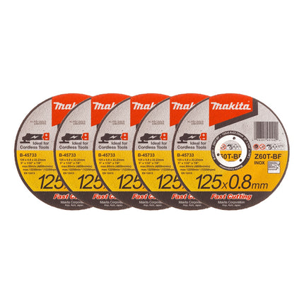 Makita DGA 504 RFJ3 Akku Winkelschleifer 18 V 125 mm Brushless + 3x Akku 3,0 Ah + Ladegerät + 5x Trennscheibe + Makpac