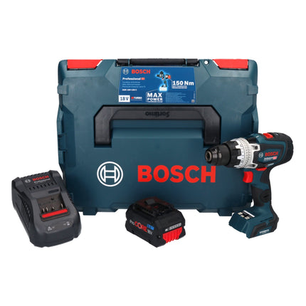 Bosch GSR 18V-150 C Professional 150Nm Biturbo Brushless 18V Cordless Drill/Driver + 1x Battery ProCORE 8.0Ah + Charger + L-Boxx case