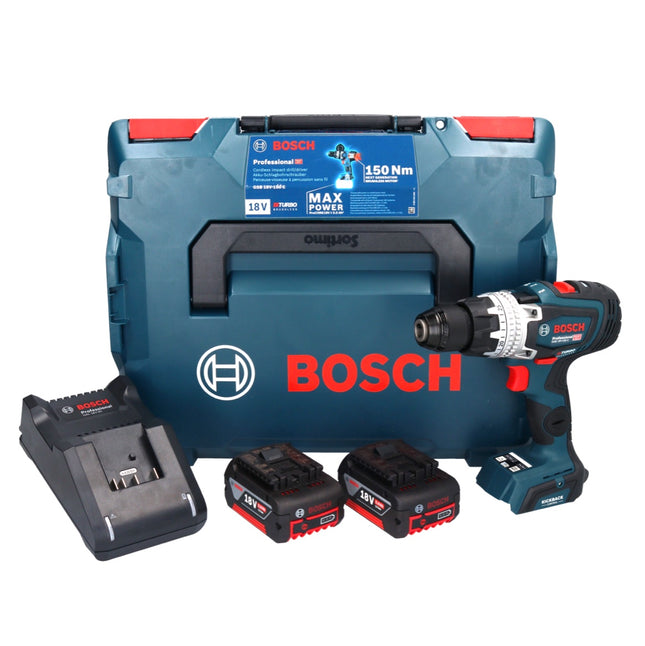 Bosch GSB 18V-150 C Professional cordless impact drill 18 V 150 Nm Biturbo Brushless + 2x rechargeable battery 5.0 Ah + charger + L-Boxx