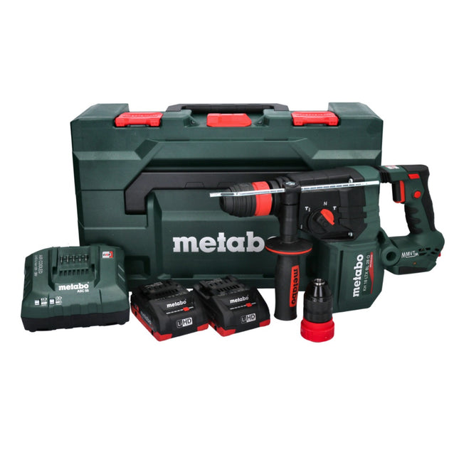Metabo KH 18 LTX BL 28 Q Marteau perforateur sans fil 18 V 3 J SDS plus Brushless + 2x batterie 4,0 Ah + chargeur + metaBOX