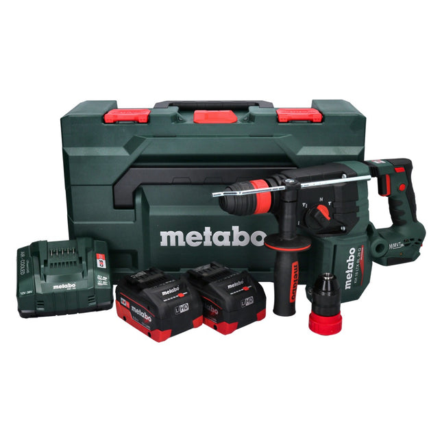 Metabo KH 18 LTX BL 28 Q Marteau perforateur sans fil 18 V 3 J SDS plus Brushless + 2x batterie 5,5 Ah + chargeur + metaBOX ( 601715660 )