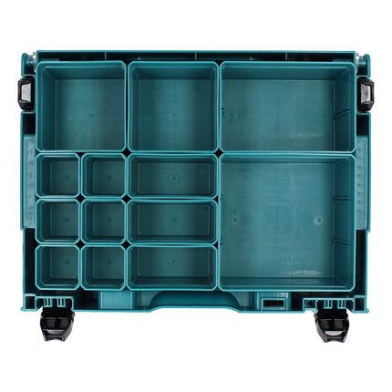 Makita MAKPAC 1 organiser set 2x small parts case 395 x 295 x 110 mm ( 2x 191X80-2 ) with 13x box insert