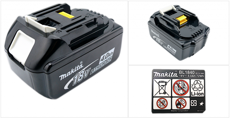 Bateria Makita 18v 4ah BATERIA MAKITA XGT BL4040F 40VOL 4Ah 1910N6-8