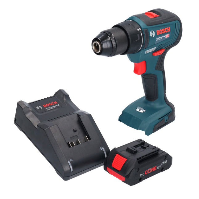 Taladradora atornilladora a batería sin escobillas Bosch GSR 18V-55 Professional 18 V 55 Nm + 1x batería ProCORE de 4,0 Ah + cargador