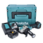 Makita DGA 521 RF1X1J akumulatorowa szlifierka kątowa 18 V 125 mm X-LOCK bezszczotkowa + 1x akumulator 3,0 Ah + ładowarka + Makpac
