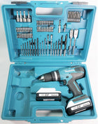 Makita HP 457 DWE10 Akku Schlagbohrschrauber 18 V 42 Nm G Serie 2x Akku 1 5 Ah 74 tlg Bit Bohrer Set Koffer Unvollstaendig 1 - toolbrothers