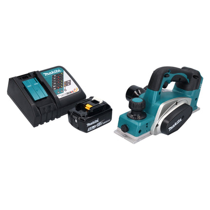 Makita DKP 180 RT1 cordless planer 18 V 82 mm + 1x rechargeable battery 5.0 Ah + charger
