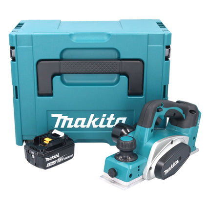 Makita DKP 180 F1J cordless planer 18 V 82 mm + 1x rechargeable battery 3.0 Ah + Makpac - without charger