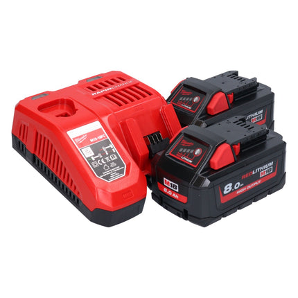 Sega a sciabola a batteria Milwaukee M18 BSX-802 18 V + 2 batterie da 8,0 Ah + caricabatterie