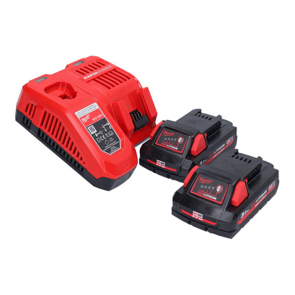 Amoladora angular a batería Milwaukee M18 CAG115XPDB-302 18 V 115 mm sin escobillas + 2x baterías 3,0 Ah + cargador