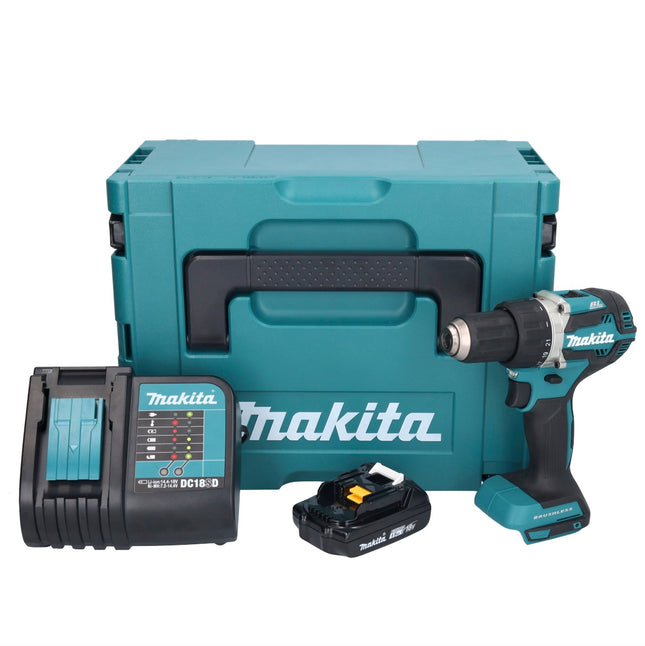 Makita DDF 484 SY1J Perceuse-visseuse sans fil 18 V 54 Nm + 1x batterie 1,5 Ah + chargeur + Makpac