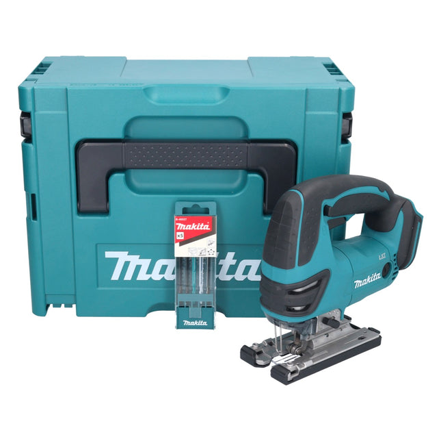 Sierra de calar sin cable Makita DJV 180 ZJ 18 V + juego de 5 hojas de sierra de calar + Makpac - sin batería, sin cargador