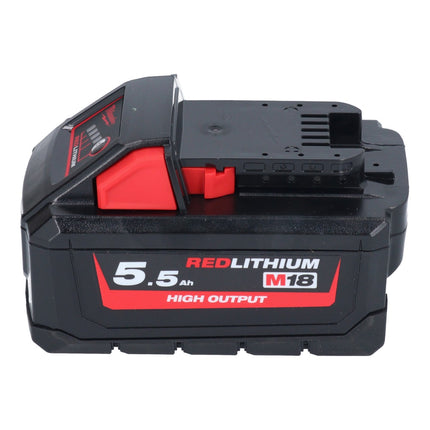 Milwaukee M18 HB 5,5 Akku Set 3x 18 V 5,5 Ah / 5500 mAh Li-Ion High Output ( 3x 4932464712 ) mit Ladestandsanzeige