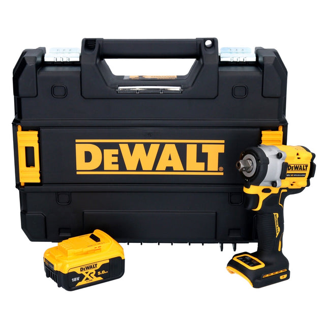 DeWalt DCF 922 NT cordless impact wrench 18 V 400 Nm 1/2" brushless + 1x rechargeable battery 5.0 Ah + TSTAK - without charger