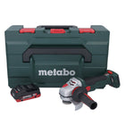 Metabo WB 18 LTX BL 15-125 Quick cordless angle grinder 18 V 125 mm brushless + 1x rechargeable battery 4.0 Ah + metaBOX - without charger
