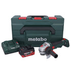 Metabo WB 18 LTX BL 15-125 Quick amoladora angular sin cable 18 V 125 mm sin escobillas + 1x batería recargable 8,0 Ah + cargador + metaBOX