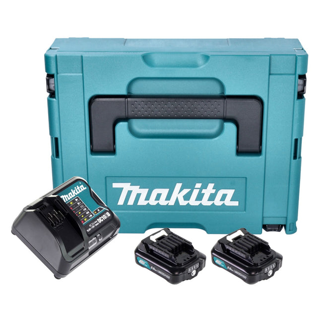 Zestaw Makita Power Source Kit ( 197658-5 ) 2x akumulator BL 1021 B 12 V maks. 2,0 Ah CXT + ładowarka DC 10 SB + Makpac