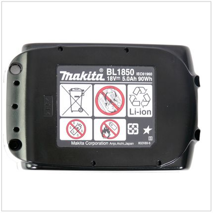 Cargador rápido Makita DC 18 RC + Batería Makita BL 1850 B - 18 V 5.0 Ah Li-Ion
