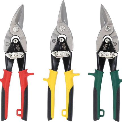 KS TOOLS Hebel-Blechdurchgangsscheren-Satz, 3-tlg ( 118.0050 ) - Toolbrothers