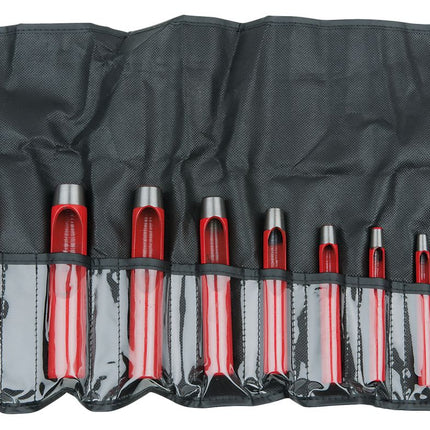 KS TOOLS Juego de sacabocados circulares, 10 pzs ( 129.2112 )