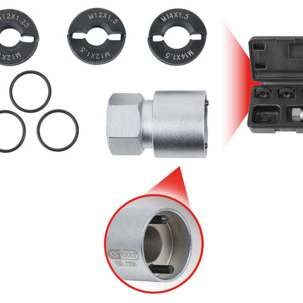 KS TOOLS Radbolzen-Gewindereparatur-Satz, 4-tlg ( 150.1335 ) - Toolbrothers