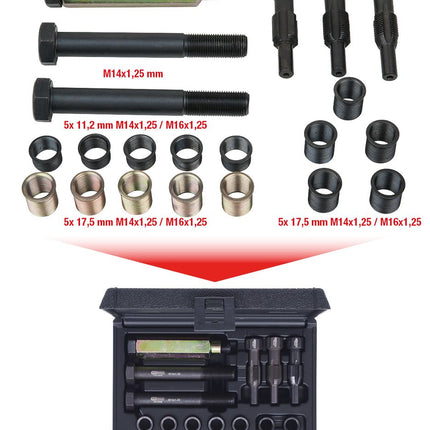 KS TOOLS THREADfix Reparatur-Satz M14x1,25 f.Zündkerzen,21-tlg ( 150.5080 ) - Toolbrothers