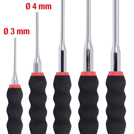 KS TOOLS Durchtreiber-Satz, CrMo, 5-tlg zylindrisch ( 156.0230 ) - Toolbrothers