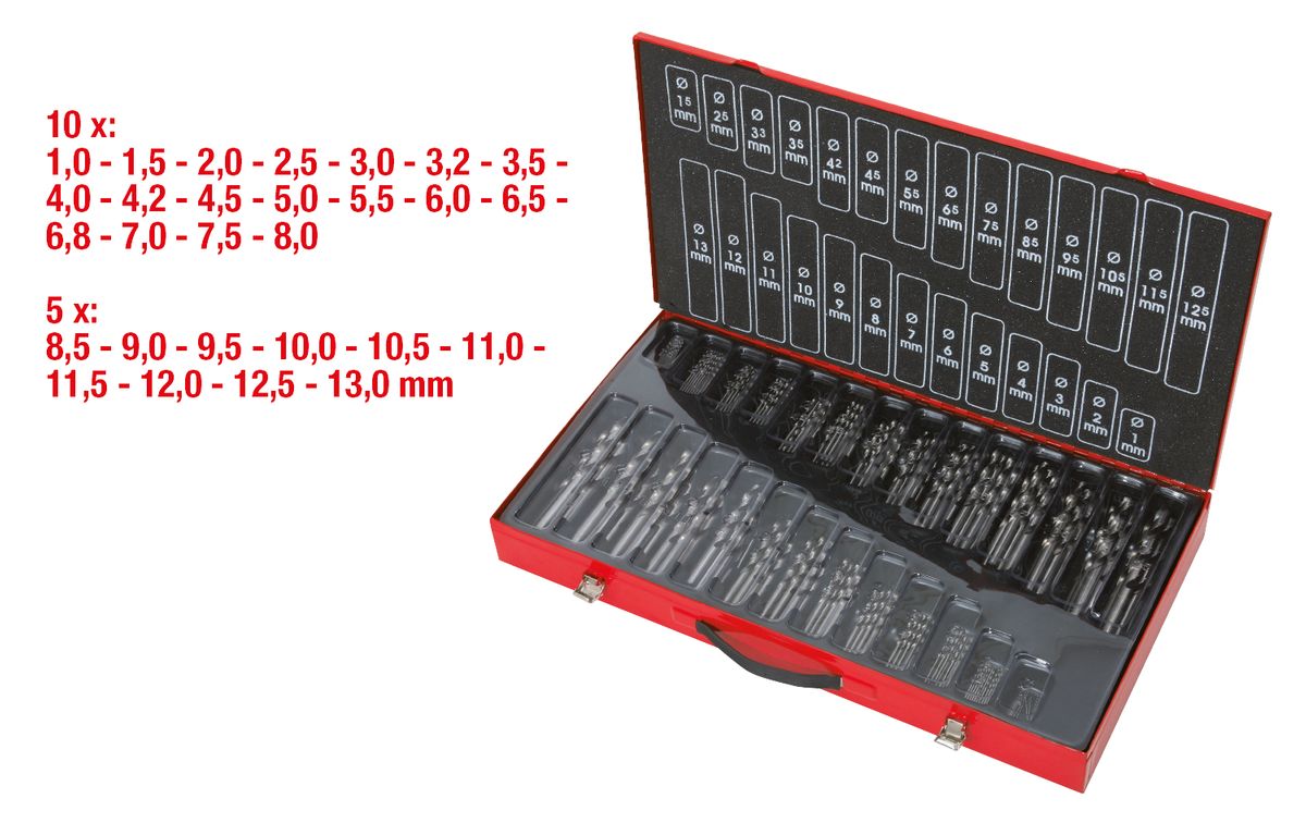 KS Tools 230-tlg. HSS-G Spiralbohrer-Satz, 1-13 Mm – Hochleistungsbohrer Für Stahl, Metall & Mehr