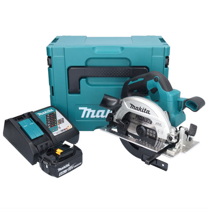 Makita DHS 661 RM1J Akku Handkreissäge 18 V 165 mm Brushless + 1x Akku 4,0 Ah + Ladegerät + Makpac - Toolbrothers