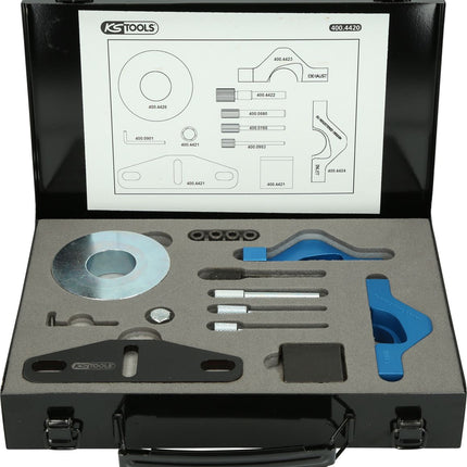 KS TOOLS Juego de herramientas de reglaje de motores para Ford, 9 pzs ( 400.4420 )