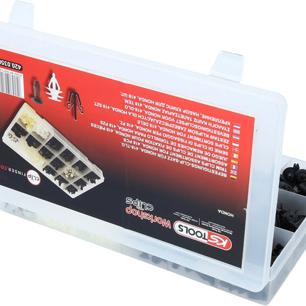 KS TOOLS Befestigungs-Clip-Satz für Honda, 418-tlg ( 420.0350 ) - Toolbrothers
