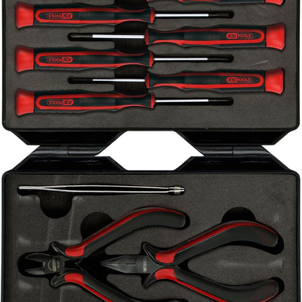 KS TOOLS Feinmechanik-Werkzeug-Satz, 10-tlg ( 500.7180 ) - Toolbrothers