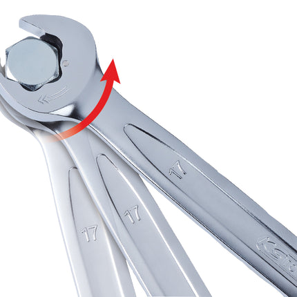 KS TOOLS DUO GEARplus Ringmaulschlüssel,Maul-Ratschenfunktion 21mm ( 503.5221 ) - Toolbrothers