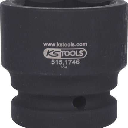 KS TOOLS 1" Sechskant-Kraft-Stecknuss, kurz, 46mm ( 515.1746 )