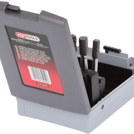 KS TOOLS HM Frässtift-Satz, Kunststoffkassette, 10-tlg ( 515.3220 ) - Toolbrothers