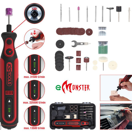 KS TOOLS eMONSTER Akku-Multifunktionswerkzeug-Satz mit 50 Zubehörteilen ( 515.3990 ) - Toolbrothers