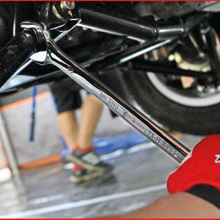 KS TOOLS CHROMEplus Ringmaulschlüssel, abgewinkelt, 27mm ( 518.0627 ) - Toolbrothers