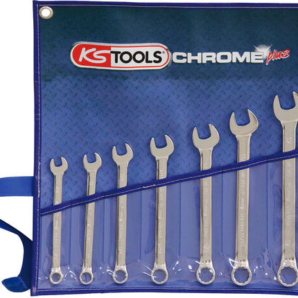 KS TOOLS CHROMEplus Ringmaulschlüssel-Satz, abgewinkelt, 7-tlg Zoll ( 518.3020 ) - Toolbrothers