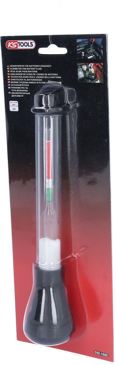 KS Tools Tester Acido Batteria 550.1680 - Idrometro Per Controllo Liquido Batterie, 280mm - Foto 6