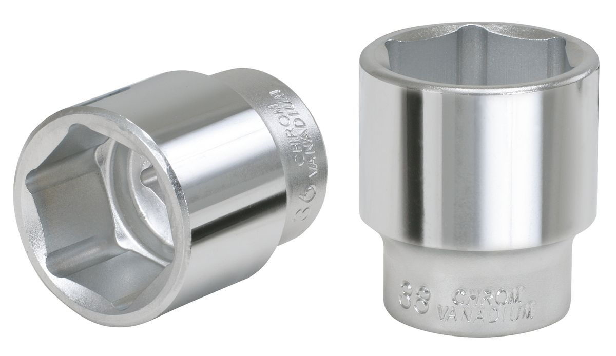 KS Tools 911.3432 3/4" Sechskant-Stecknuss Kurz, 32mm - Für Handbetrieb, Chrom Vanadium
