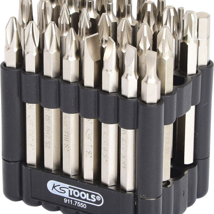KS TOOLS 1/4" Bit-Satz, 75mm, 32-tlg ( 911.7550 ) - Toolbrothers