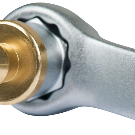 KS TOOLS Bremsen-Entlüftungsschlüssel, extra kurz, 10 mm, gold ( 160.0729 ) - Toolbrothers